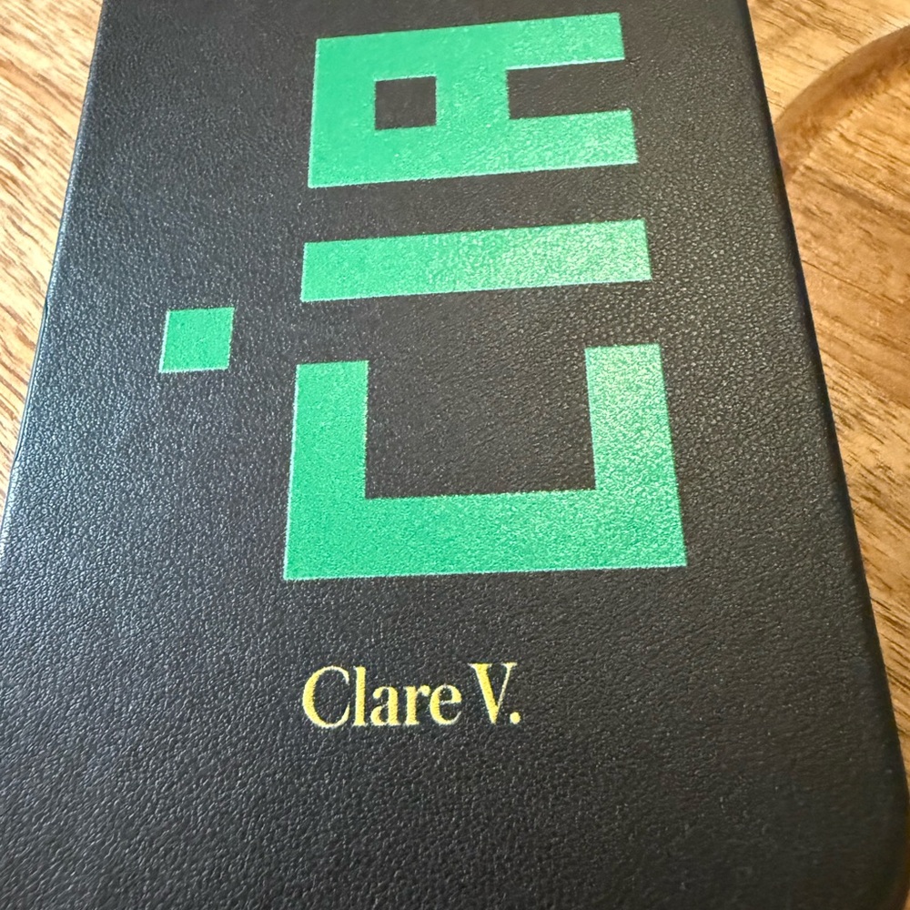 Clare V X Casetify leather phone case black with green CIAO iPhone 16 pro MAX - Picture 4 of 10